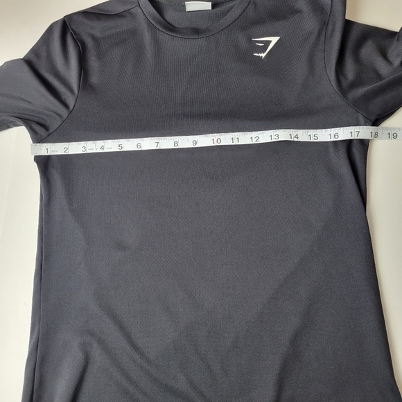 GYMSHARK Long Sleeve Top Activewear Crew Neck Black XS - Picture 7 of 10